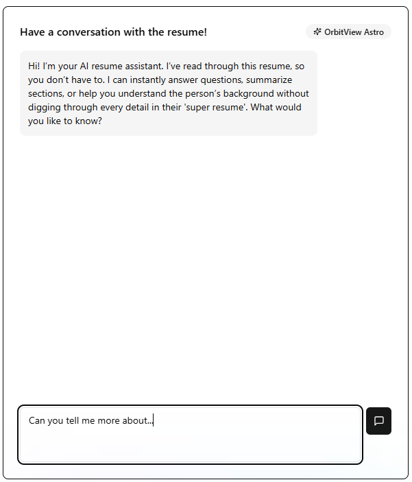 AI Resume Assistant Feature Preview